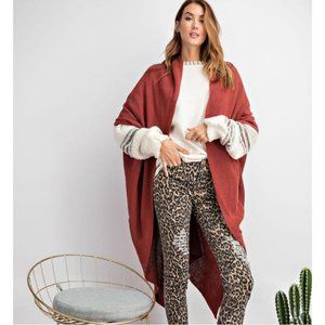 Raspberry Long Line Soft and Cozy Cardigan